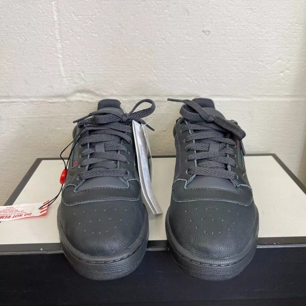 Adidas Yeezy Powerphase Calabasas Core Black Leather Sneaker Low Top Mens 4.5 US